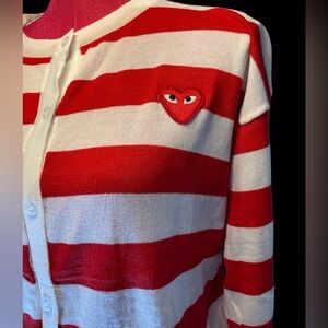 PLAY by Comme des Garcons striped cardigan M